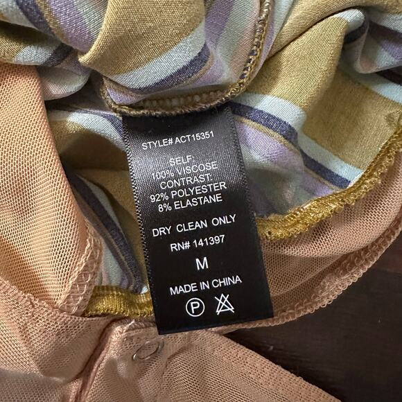 ASTR the Label green striped long sleeve bodysuit size M NWT - Picture 6 of 11